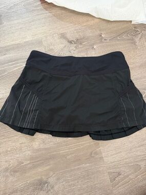 Lululemon Black Athletic Skort with Pleated Hem